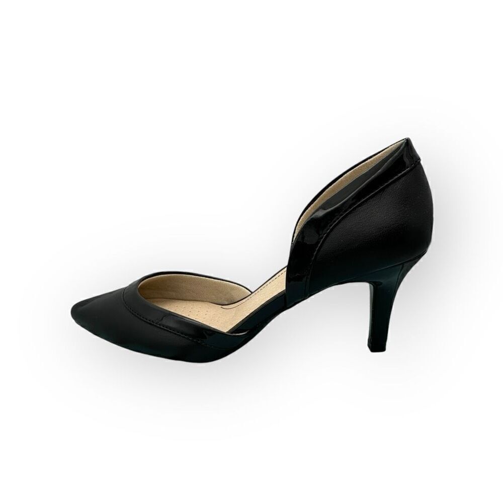 LifeStride Womens Saldana Pointed Toe Stiletto D'Orsay Pumps Heel Black Size 8.5